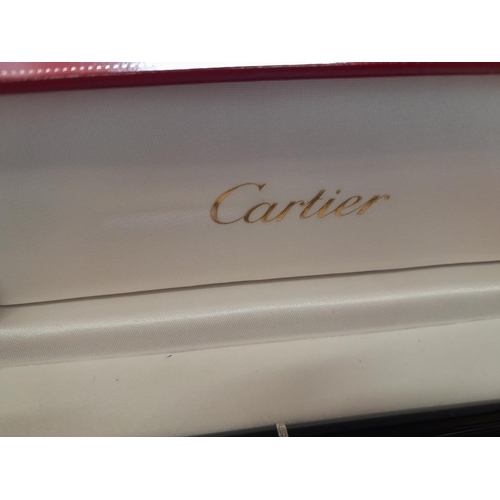 298 - Cartier Diablo Plume fountain pen resin and platinum plate finish 18 ct white gold nib, capillary or... 