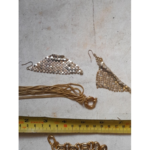 150 - Silver and silver gilt costume jewellery including necklaces and bracelets and earrings 80 g