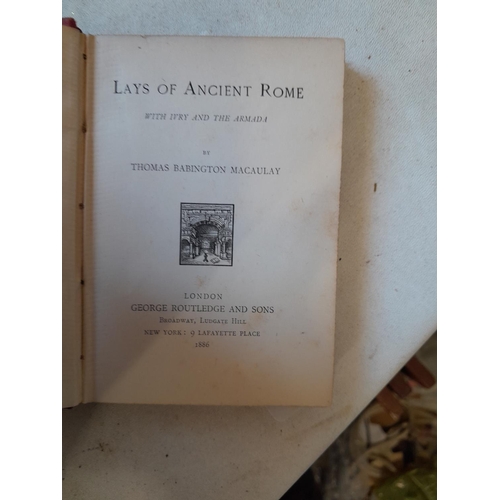 362 - Various volumes : Maculays Lays of Ancient Rome 1886, scarce English Malay dictionary etc.