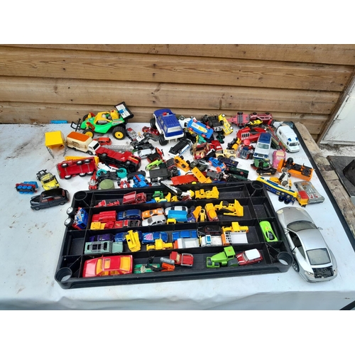 621 - Assorted die cast toy cars by various makers all playworn