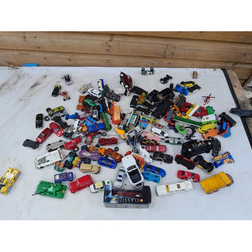 623 - Assorted die cast toy cars by various makers all playworn