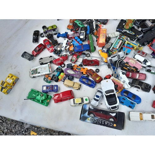 623 - Assorted die cast toy cars by various makers all playworn