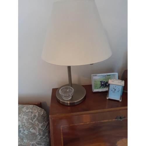 60 - Standard lamp, table lamp, occasional table and magazine rack