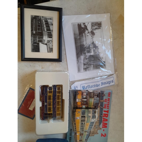 19 - Die cast boxed toy cars  & ephemera relating to Trams