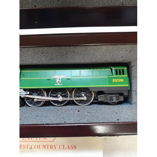 62 - Hornby R320 OO Gauge West Country Class ‘Exeter’ SR 21C101 In Presentation Box