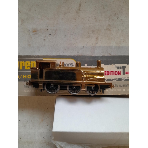 64 - Boxed Wrenn Railways W2408 Golden Jubilee Locomotive in gold plate to commemorate Hornby Dublo 50th ... 