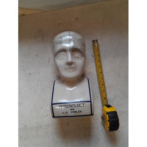 229 - Pottery phrenology head