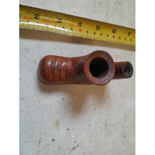 430 - Tallent carved boot pipe bowl