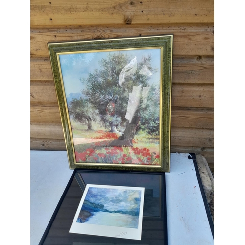 252 - Various prints, watercolours and oils by F Priestley