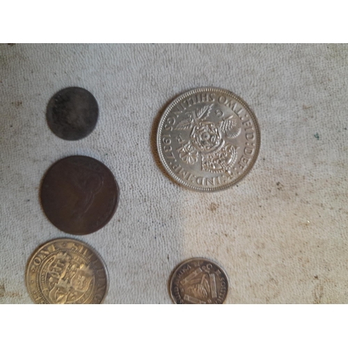 259 - GB silver coins : 1898 Shilling, 1937 Two Shilling,  1937 & 1934 One Shilling, 1928 Sixpence, 1935 T... 