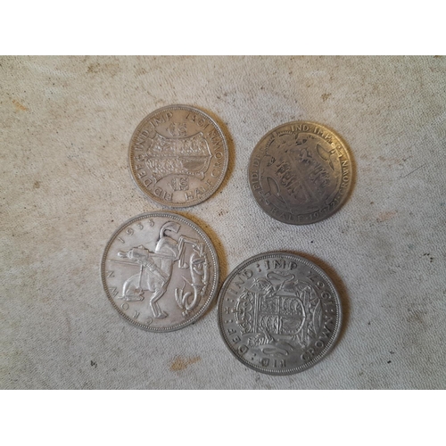 261 - Coins : 1937 & 1935 Crown, 1937 & 1921 Half Crowns