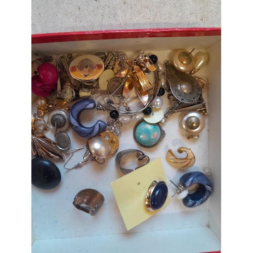 2 - Assorted costume jewellery, small amount of silver included