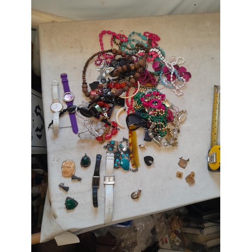 5 - Assorted costume jewellery and watches