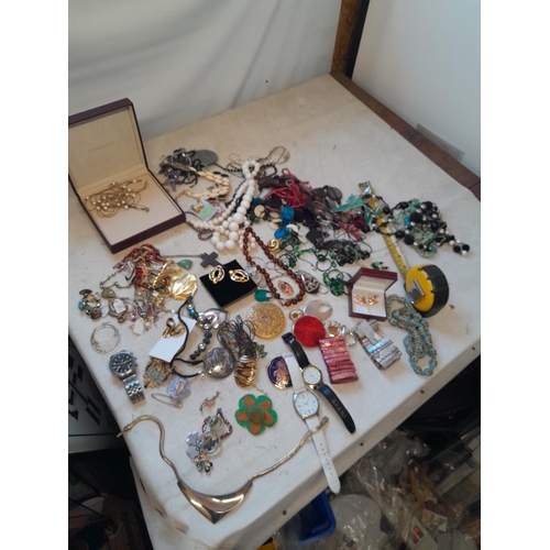 6 - Assorted costume jewellery and watches