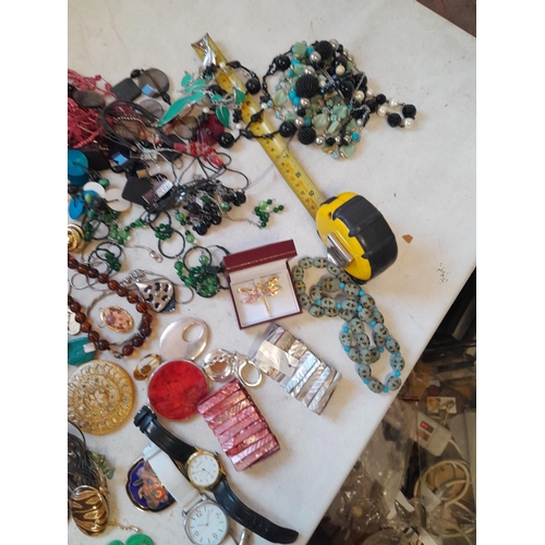 6 - Assorted costume jewellery and watches