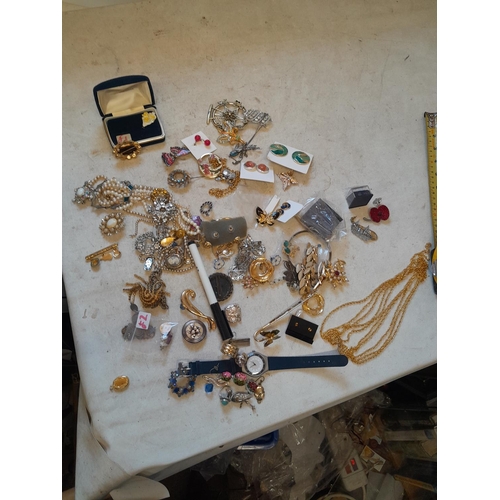 8 - Assorted costume jewellery and watches