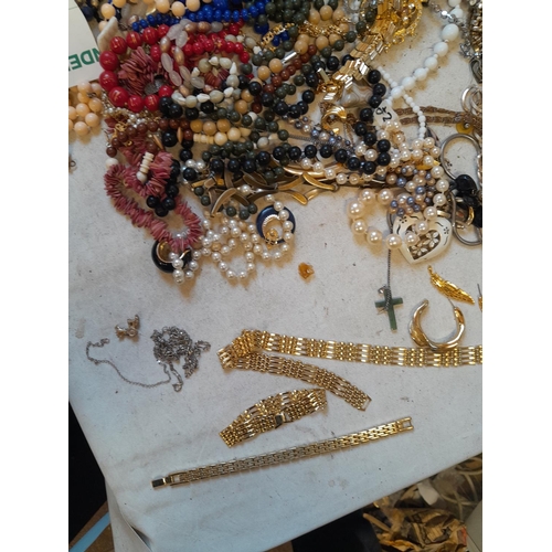 9 - Assorted costume jewellery and watches