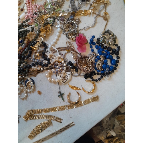 9 - Assorted costume jewellery and watches