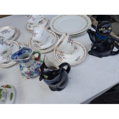 29 - Decorative china and glassware : Spode Commemorative tankard, coloured glass,  etc.