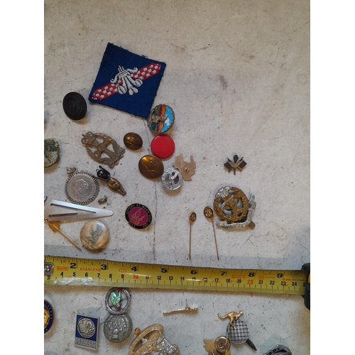 33 - Nice collection of mainly military interest regimental and other cap badges , metal, plastic and ena... 