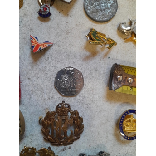 33 - Nice collection of mainly military interest regimental and other cap badges , metal, plastic and ena... 