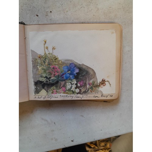 36 - Early 20th century guest album with watercolours, poetry and signatures