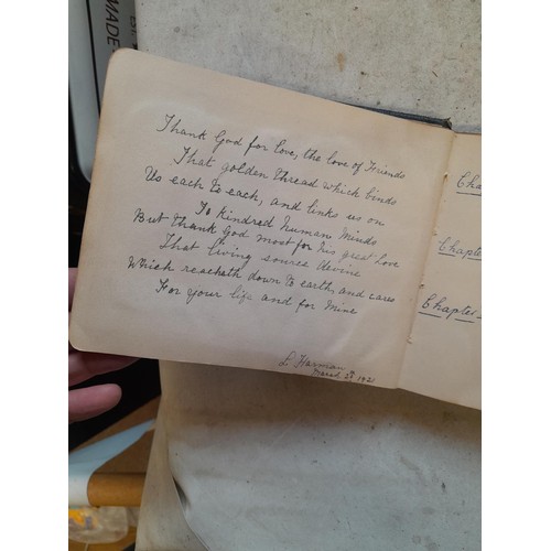 36 - Early 20th century guest album with watercolours, poetry and signatures