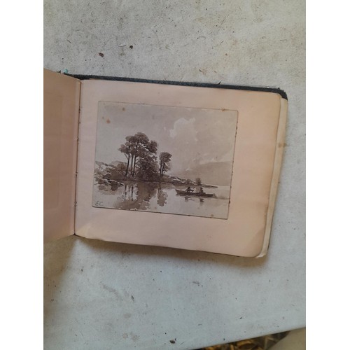 36 - Early 20th century guest album with watercolours, poetry and signatures