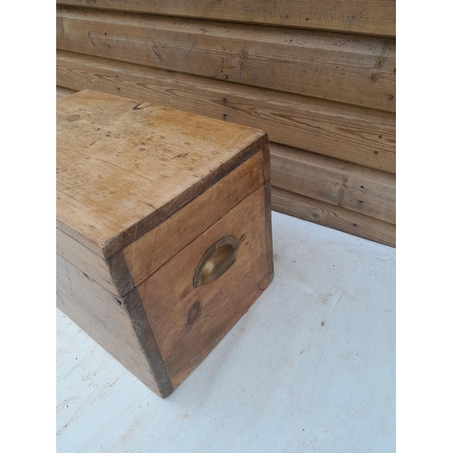 270 - Antique pine travelling box