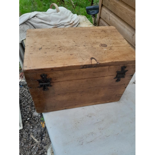 270 - Antique pine travelling box