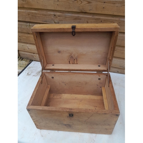 270 - Antique pine travelling box