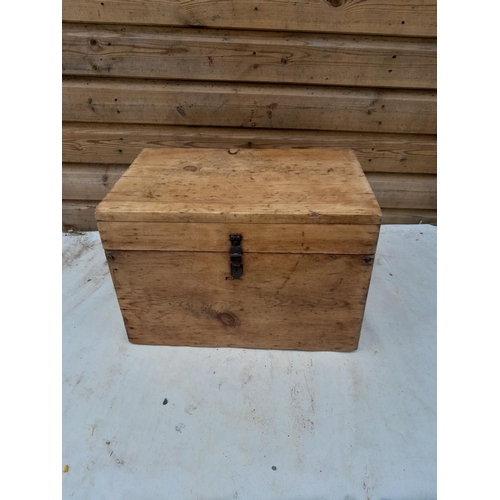 270 - Antique pine travelling box