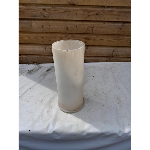 282 - 19th century reeded hollow marble column suitable for re purposing