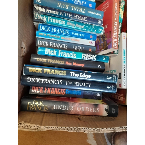 285 - Box of Dick Francis novels, hardback and softback