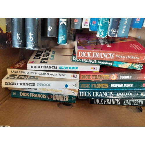 285 - Box of Dick Francis novels, hardback and softback