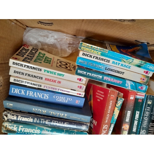 285 - Box of Dick Francis novels, hardback and softback