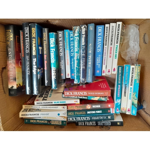 285 - Box of Dick Francis novels, hardback and softback