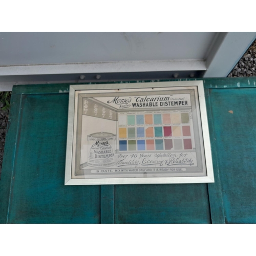 307 - Vintage advertising paper poster : Morse's Calcarium Washable Distemper in modern frame 34 cms x 51 ... 