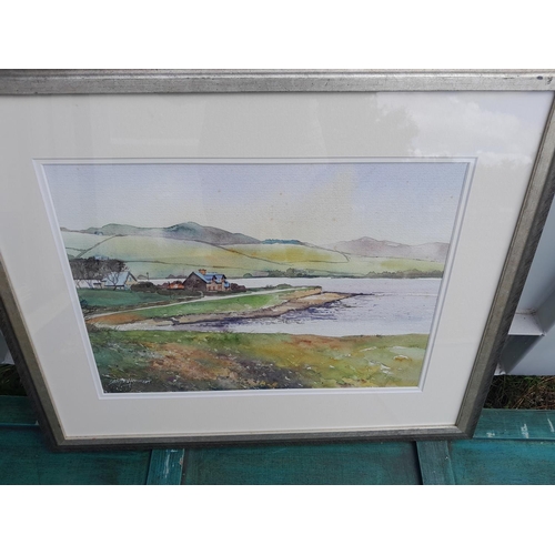 323 - Modern watercolour, Figart Ferry by Barry Herniman 32 cms x 42 cms F&G