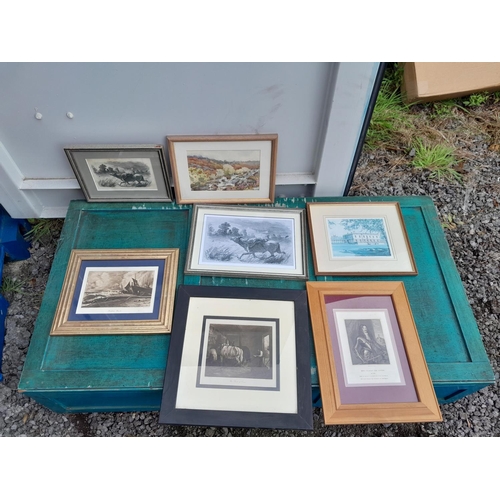 333 - Various pictures and prints, frames suitable for re purposing, Cows oil on Board by Christine Pratt,... 