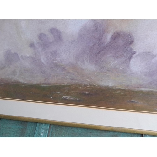 336 - Modern pastel painting by Graham K Griffiths Hound Tor F&G