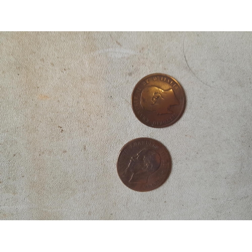 402 - Coins : Italy 1862 & 1866 10 Centesimi