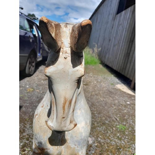 430 - Early 20th century rocking horse possibly by F H Ayres, ready for restoration or as is, note slender... 