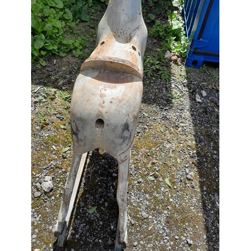 430 - Early 20th century rocking horse possibly by F H Ayres, ready for restoration or as is, note slender... 