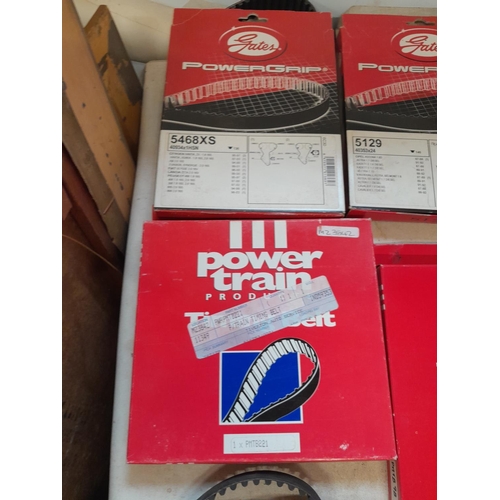 652 - 18 x Power Train car and van timing belts (New Old Stock)