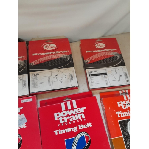 652 - 18 x Power Train car and van timing belts (New Old Stock)