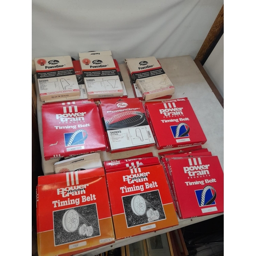 652 - 18 x Power Train car and van timing belts (New Old Stock)