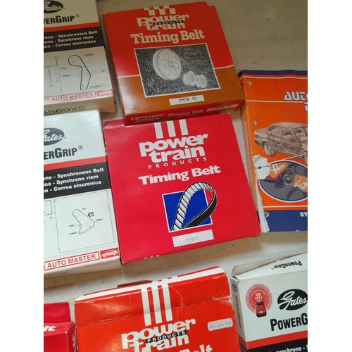 653 - Various van and car timing belts New Old Stock & timing belt manuals