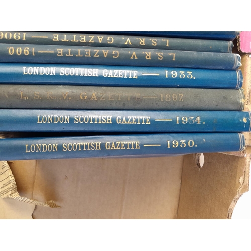 50 - 3 boxes of London Scottish Regimental Gazette, earliest edition 1896 - 1980 s