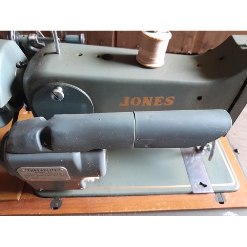 65 - Vintage projector and revolving stool and Jones sewing machine